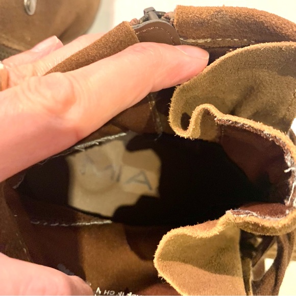 MIA Wedge Leather Suede Shoes Lace up Size 9.5 - Picture 5 of 8